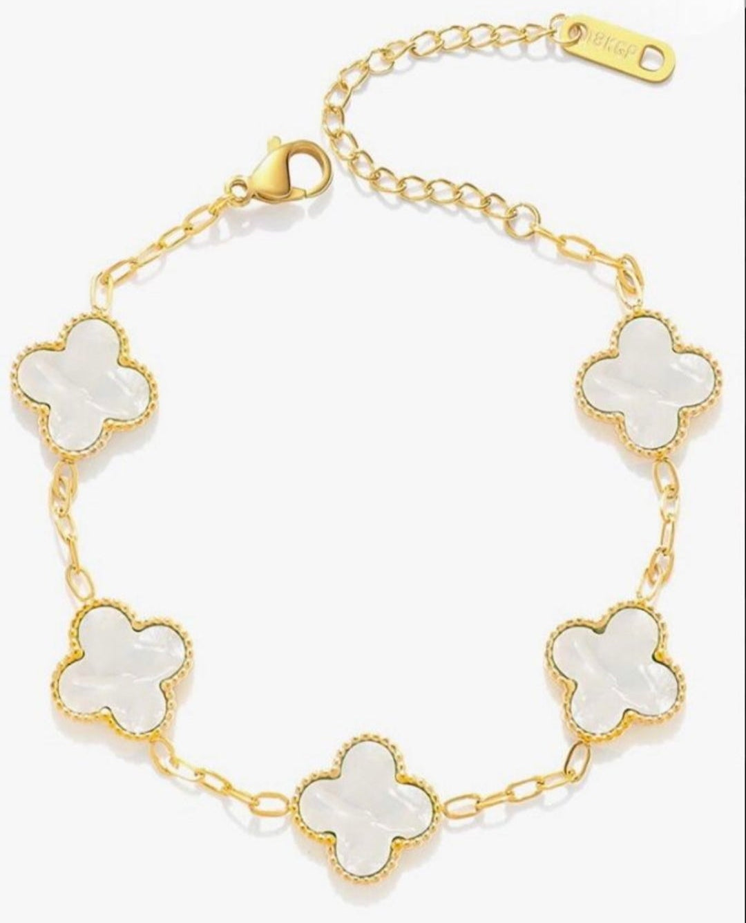 Clover Bracelet - White